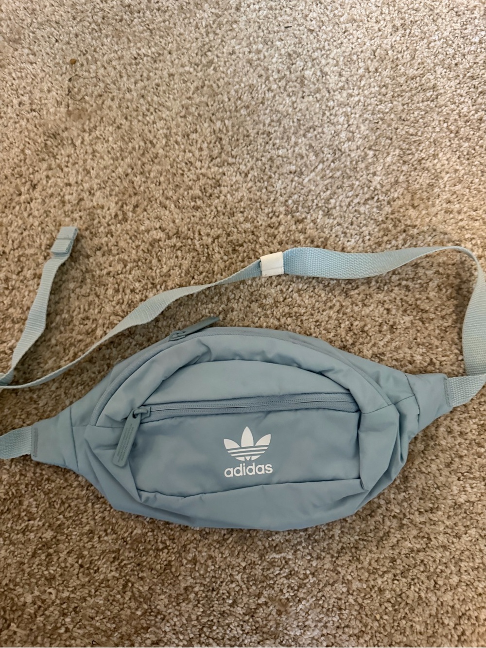 adidas Light Blue Trefoil Belt Bag